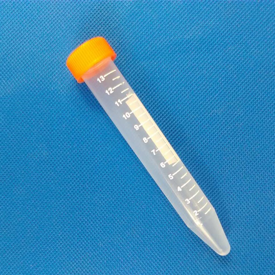 20pcs/lot 15ml Plastic Test Tubes Centrifuge Tubes 13ml Scale with Screw cap Sharp bottom Polypropylene Sample Tube