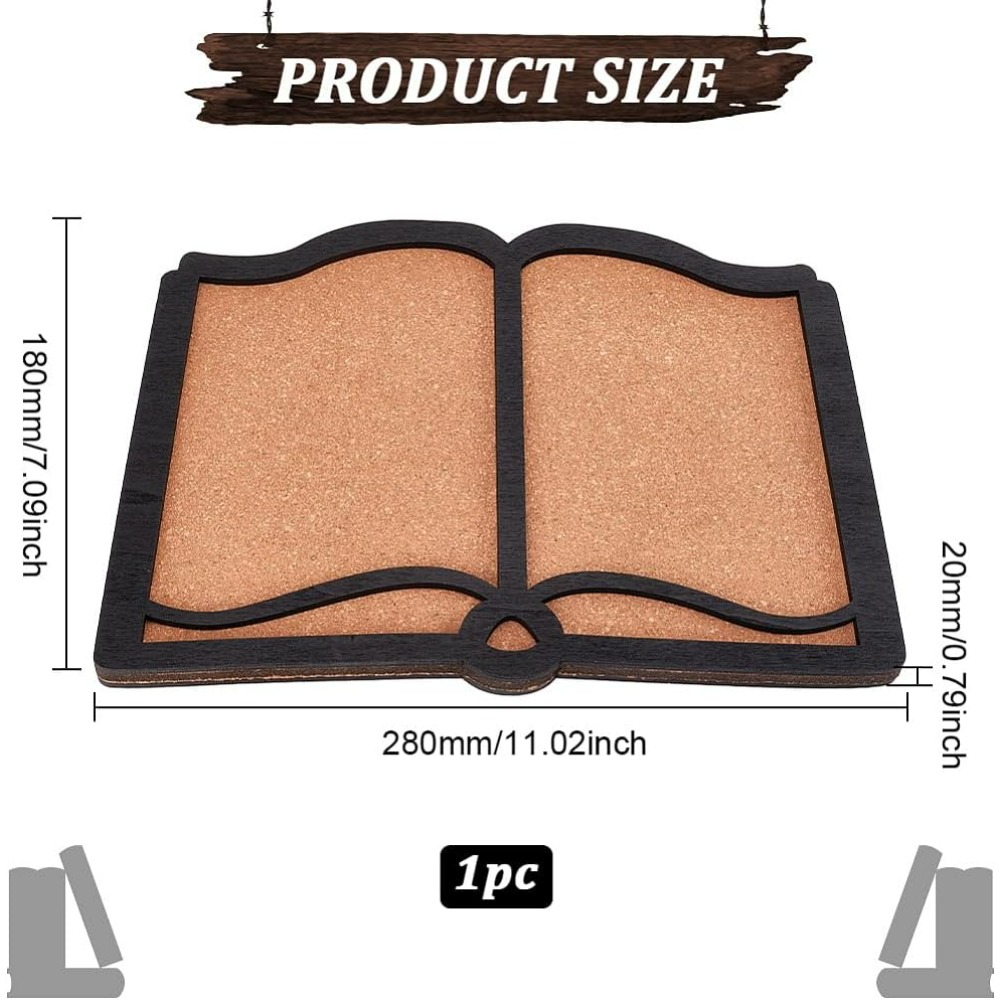1 pc spillo tavola Libro Bacheca in sughero Tabellone per bollettino Tabellone in sughero montato a parete spesso 0,8 pollici