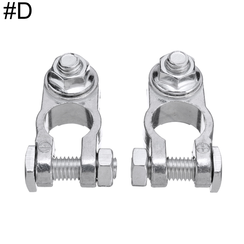 1Set Automotive Car Top Post Battery Terminals Wire Cable Clamp Terminal Connectors Kit Positive and Negative Car Accessories: Red