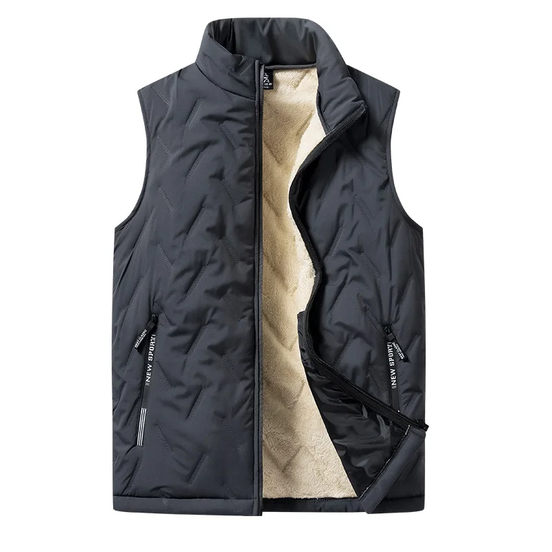 Heren Katoenen Vest Jas - Casual V-hals Mouwloos Vest - Herfst/Winter Warm Bovenkleding