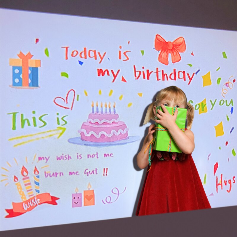 Birthday background projector decoration projection atmosphere lamp party layout