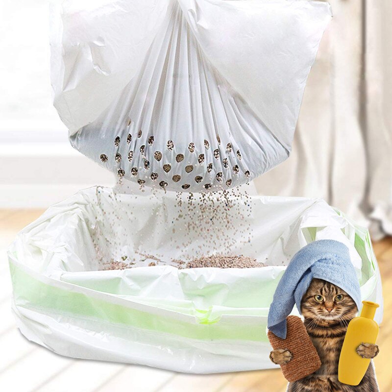 Cat Litter Box Filter Bag Pet Sandbox Toilet Tray Sifting Liners Waste Bags Kitten Litter Pan Bags Cleaning Supplies for Cats