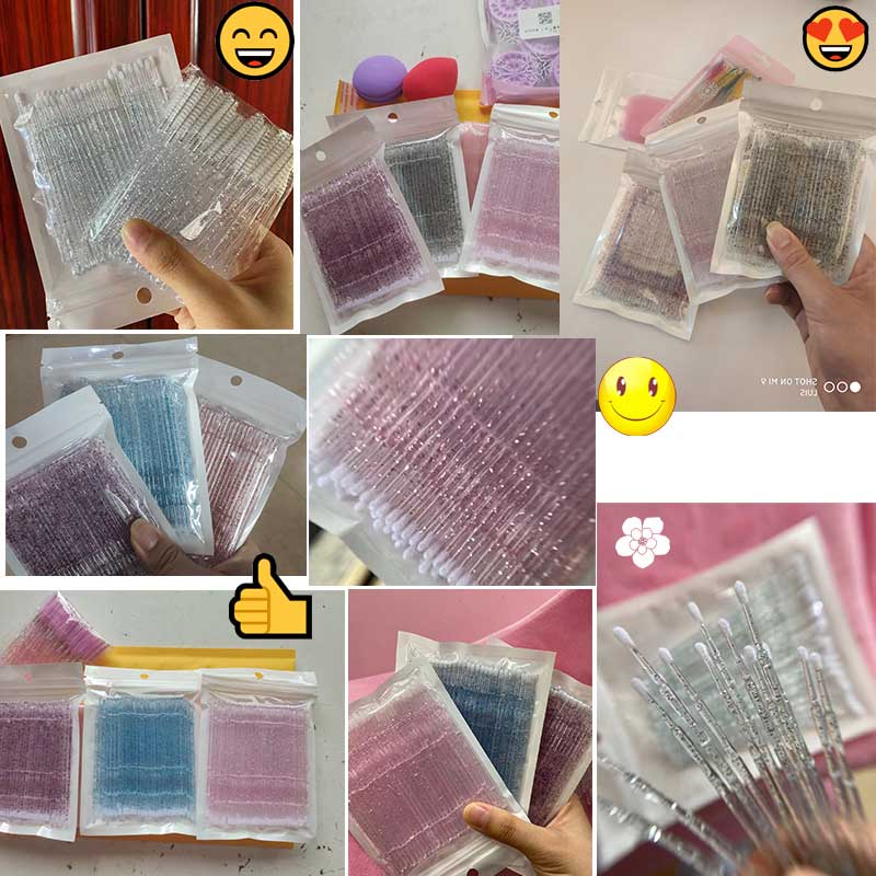 Disposable MicroBrush Eyelashes Extension Individual Lash Removing Swab Micro Brush For Eyelash Extension Tools