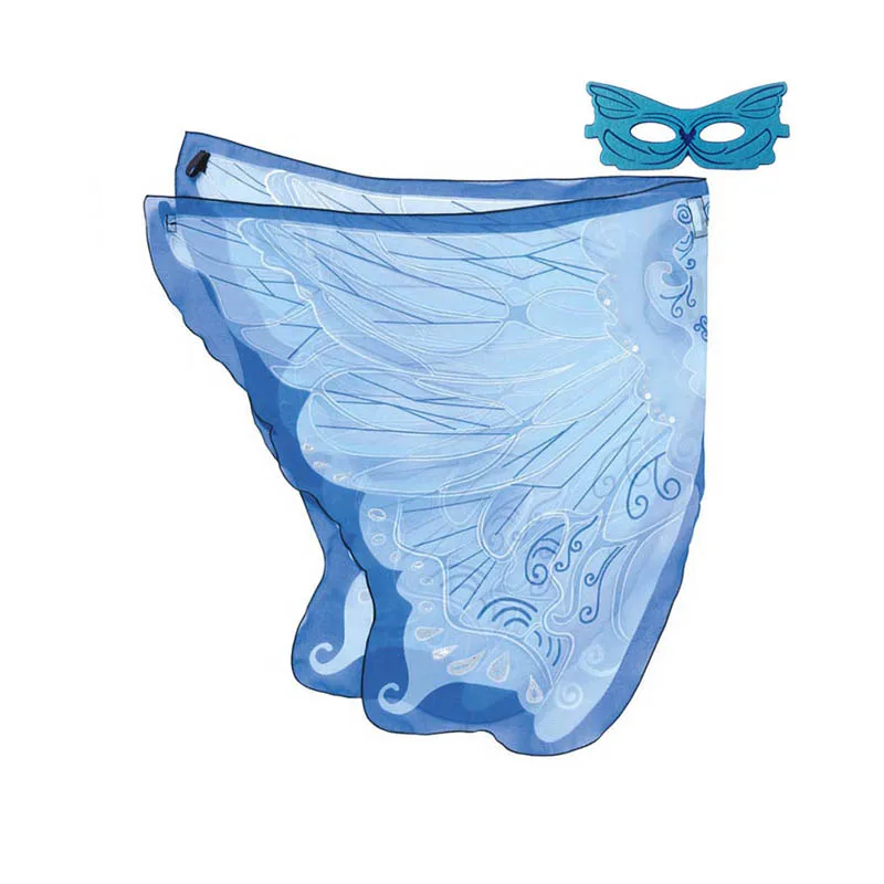 Butterfly Wings Fairy Cosplay Costume Chiffon Wing Kids Girls Blue Pink: Gold