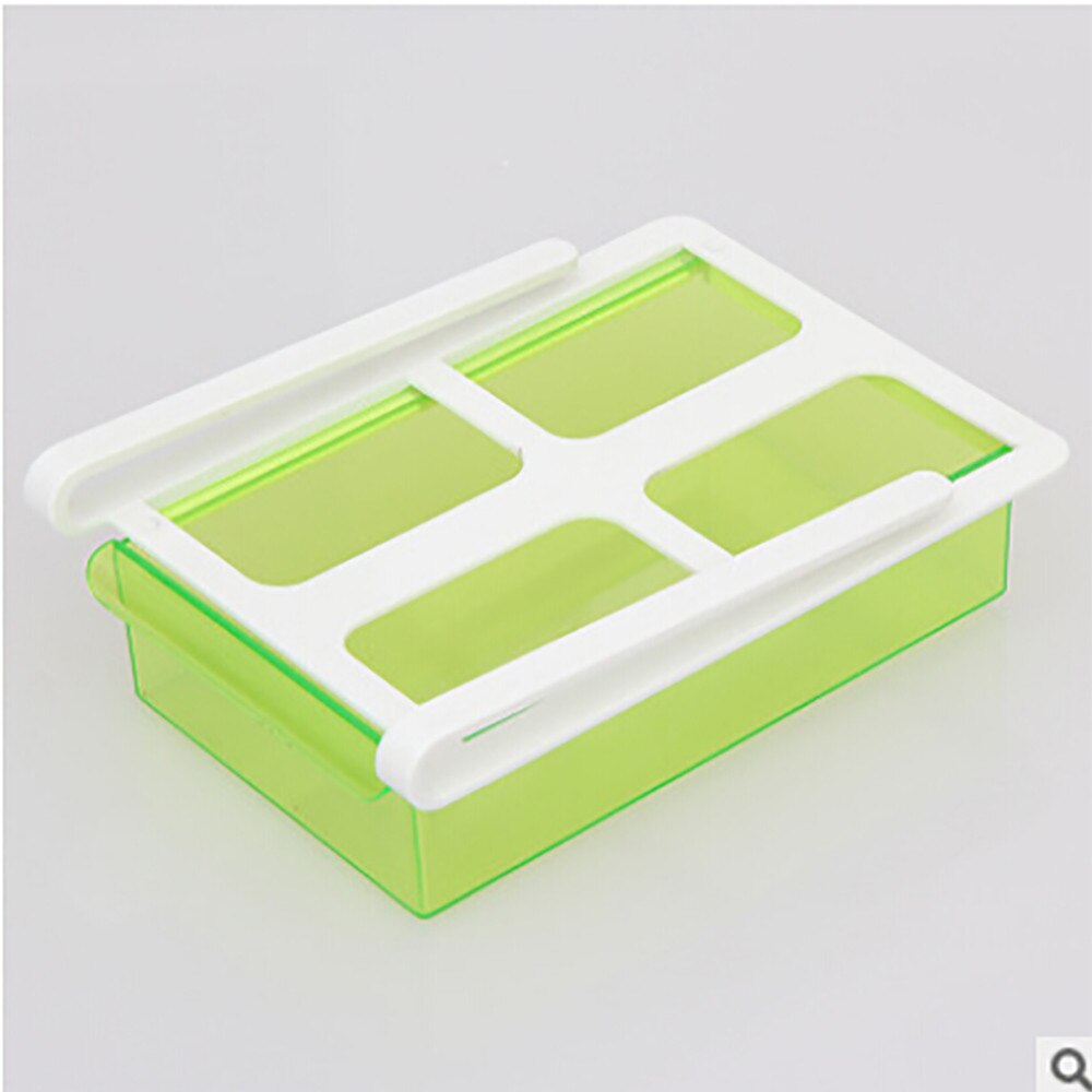 Slide Kitchen Fridge Freezer Space Saver Organizer Storage Box Rack Shelf Holder Refrigerator Storage Rack Pull-out Drawers