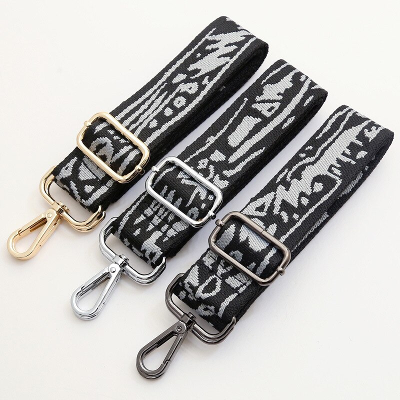 Dame o taske sølv krog skuldertaske strop nylon crossbody messenger taske regnbue håndtag til tasker tilbehør