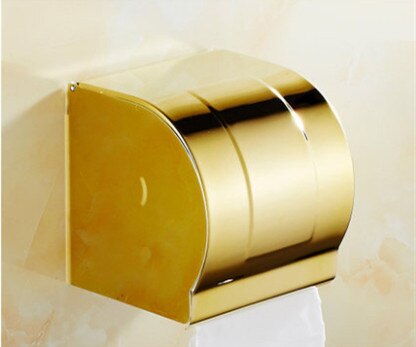 Bathroom paper holder stainless steel phone holder with bathroom phone gold towel holder toilet paper holder tissue box: gold 2