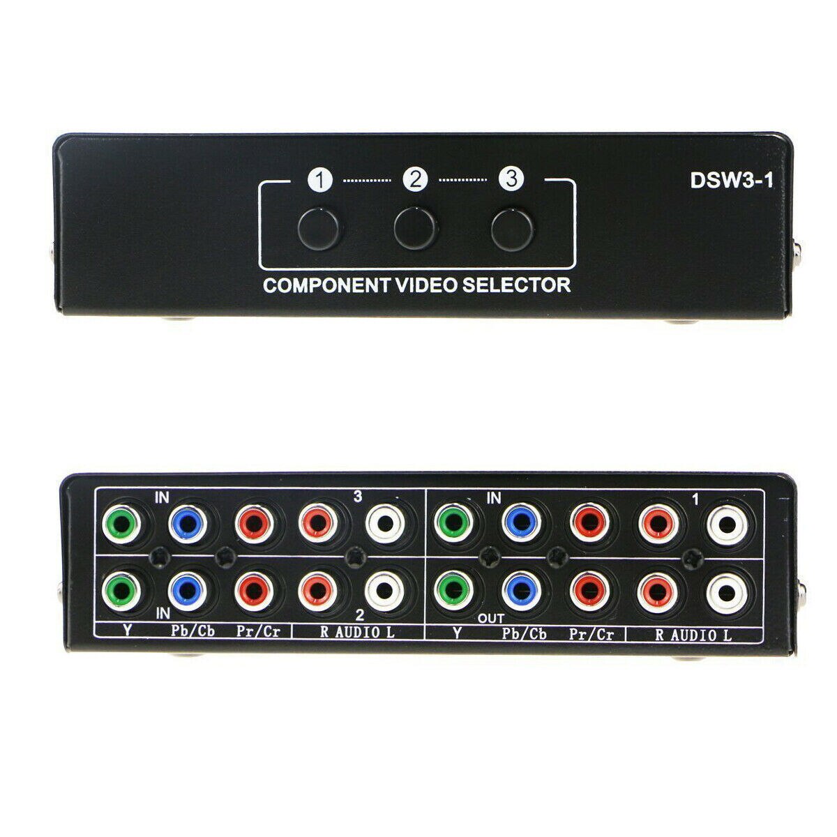 3- vejs komponent av switch selector 3 i 1 output switcher til  tv 360 wii  ps2 ps3 komponent av switch selector 3 cut 1 output: Default Title