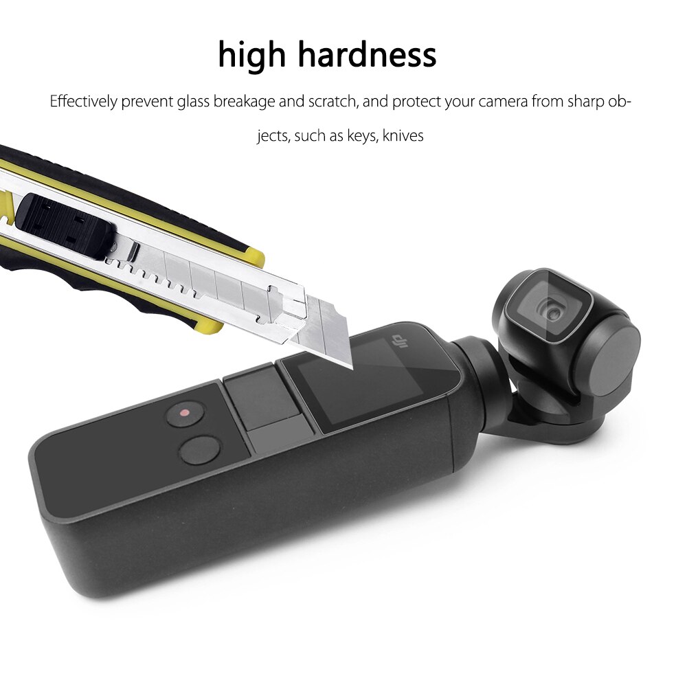 Vamson for dji osmo lomme herdet glass linse + lcd beskyttende film skjerm film vakt kamera tilbehør  op102