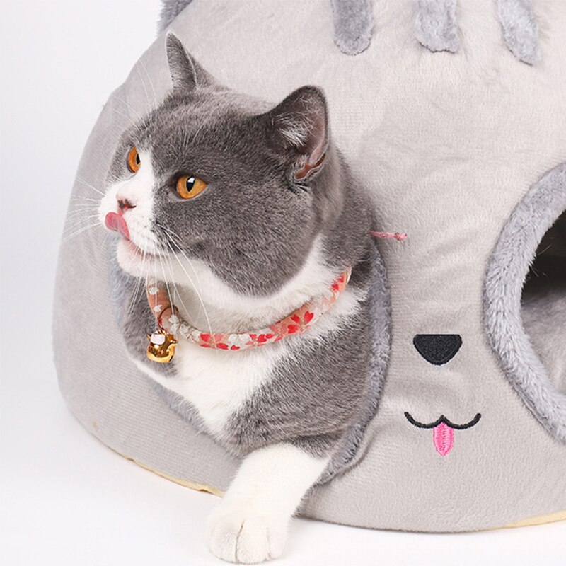 Cama cómoda para mascotas, cesta con alfombrilla pequeña para dormir profundamente en invierno, productos para casa de gatos, tienda de campaña para mascotas, cueva acogedora, camas para gatos para interiores, 2022