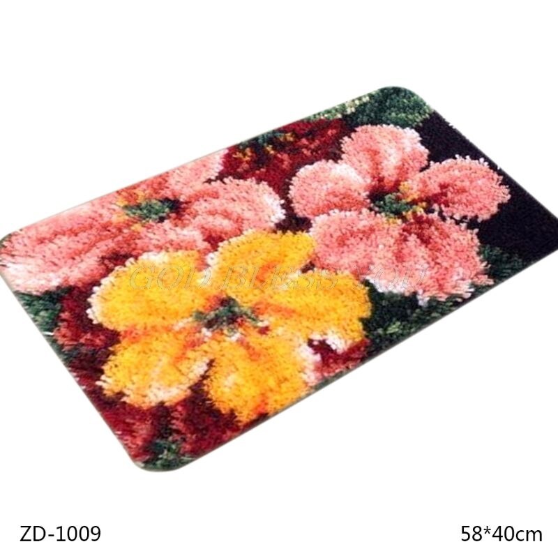 EsLuker.ly Kit De Tapis à Crochet à Loquet Pour Adultes Et Enfants Débutants, Motifs De Chats Pré-imprimés, Kits De Crochetage De Tapis, Loisirs Créatifs, Décoration D'intérieur, Idéal Pour
