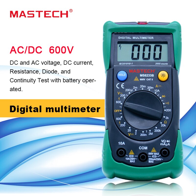 MASTECH MS8233B Digitale Multimeter LCR meter non-contact voltage meetinstrument detector met achtergrondverlichting