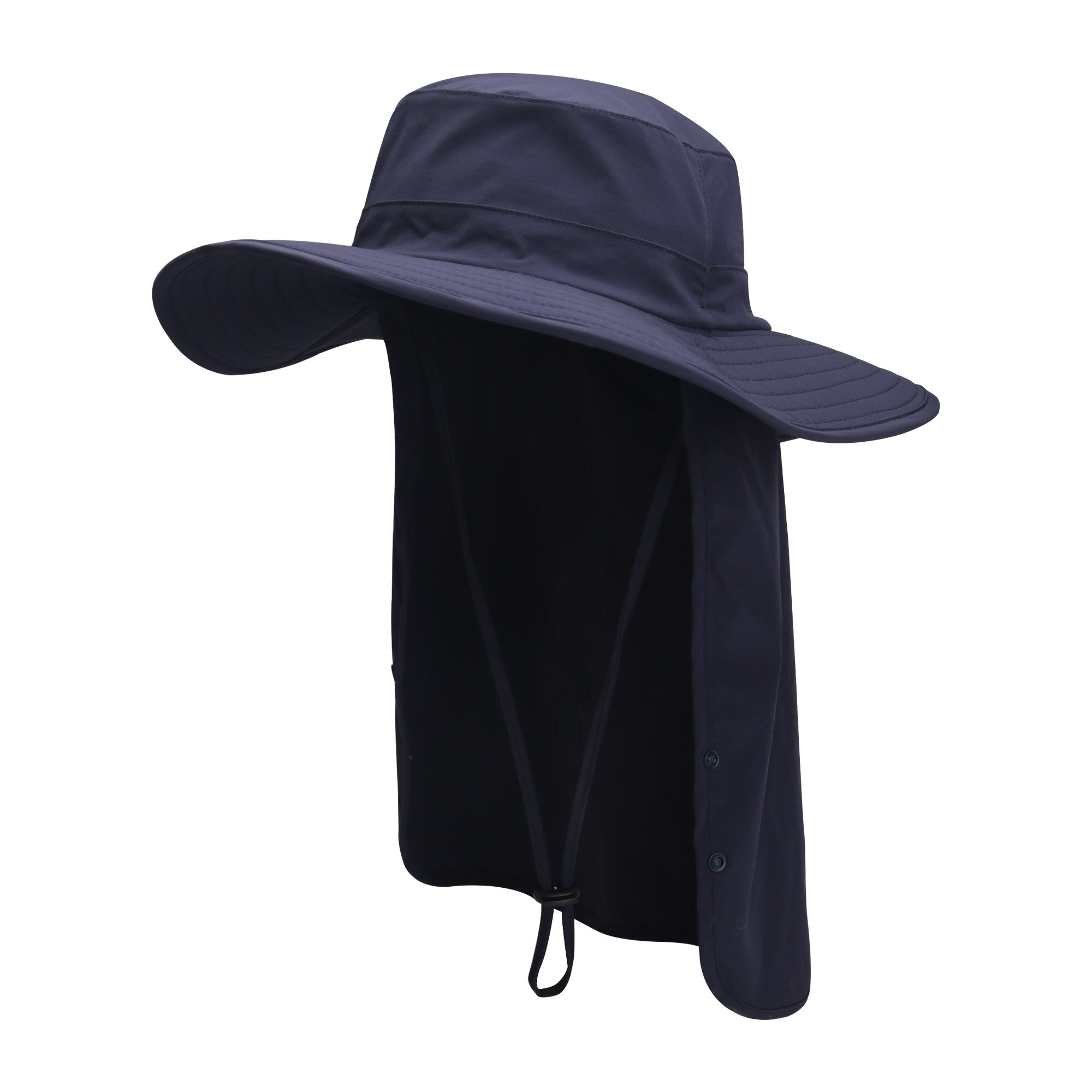 Connectyle Mens Vrouwen Upf 50 + Zon Bescherming Safari Hoed Lichtgewicht Quick Dry Verstelbare Opvouwbare Met Nek Flap Vissen Zon hoed: Navy Blue