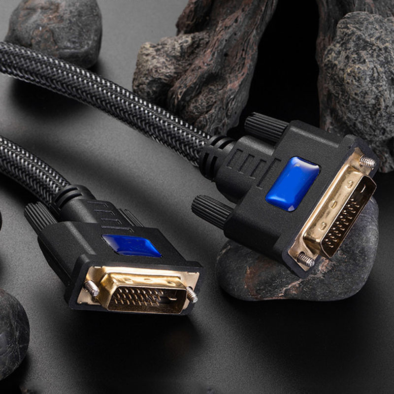 1080P Gold Plated DVI-D DVI 24+1 Male To Male Cable Plug For Projector Monitor Computer