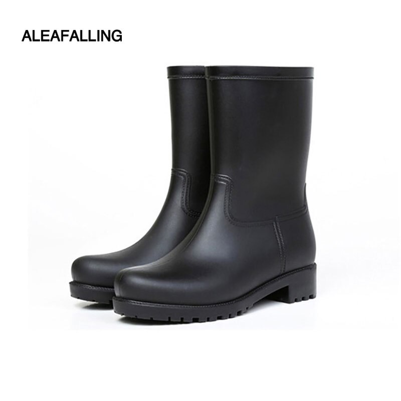 Aleafalling vesikengät naiset vedenpitävät bota mujer saappaat naisten sadesaappaat zapatos naisten sadesaappaat kumiset nelikulmaiset kengät  w006