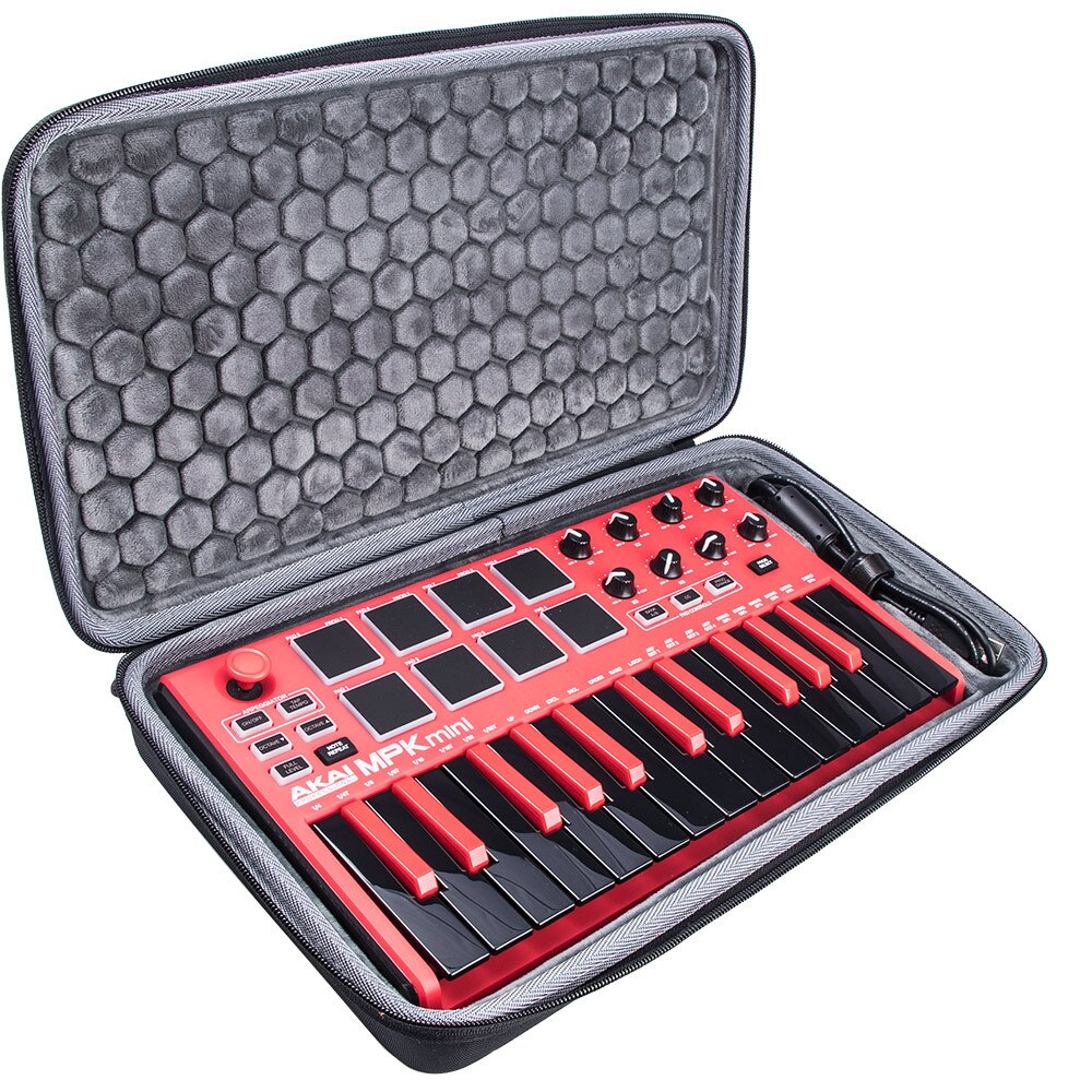 Newest EVA PU Explosion-proof Hard Carrying Case for AKAI MPK Mini PLAY MK2 Keyboard Controller