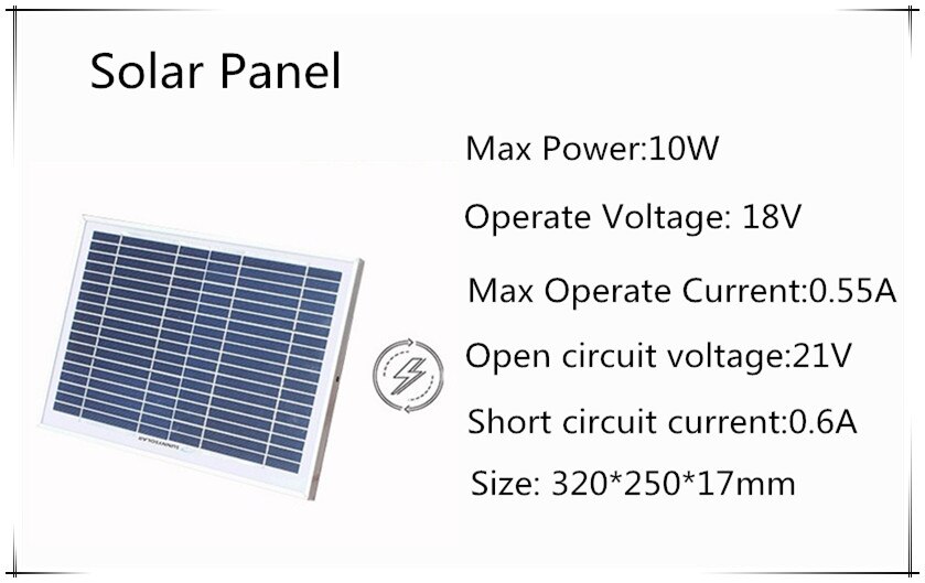 10W home Solar System 18V solar panel with solar controller cable DIY kit