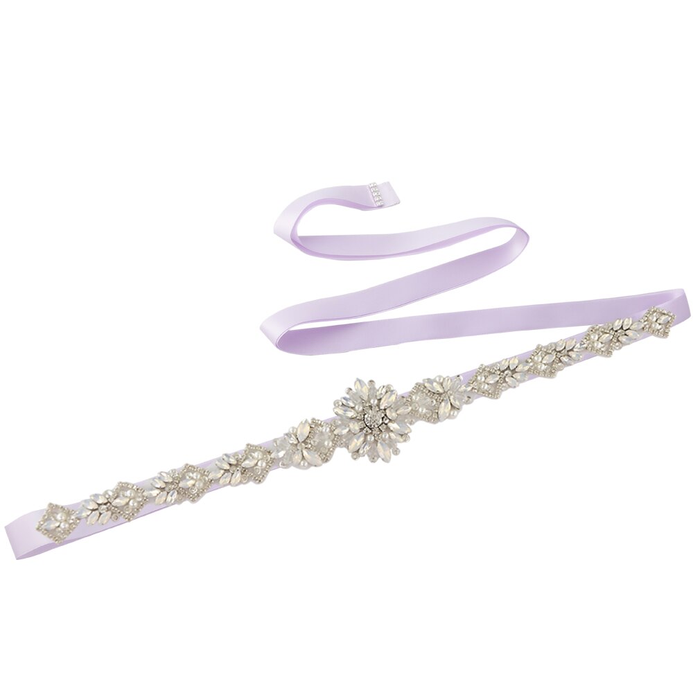 Trixy S408 Opaal Bruids Riem Voor Jurken Kristal Kralen Riem Voor Vrouwen Bruid Bruidsmeisje Jurk Sash Party Formele riemen: lavender