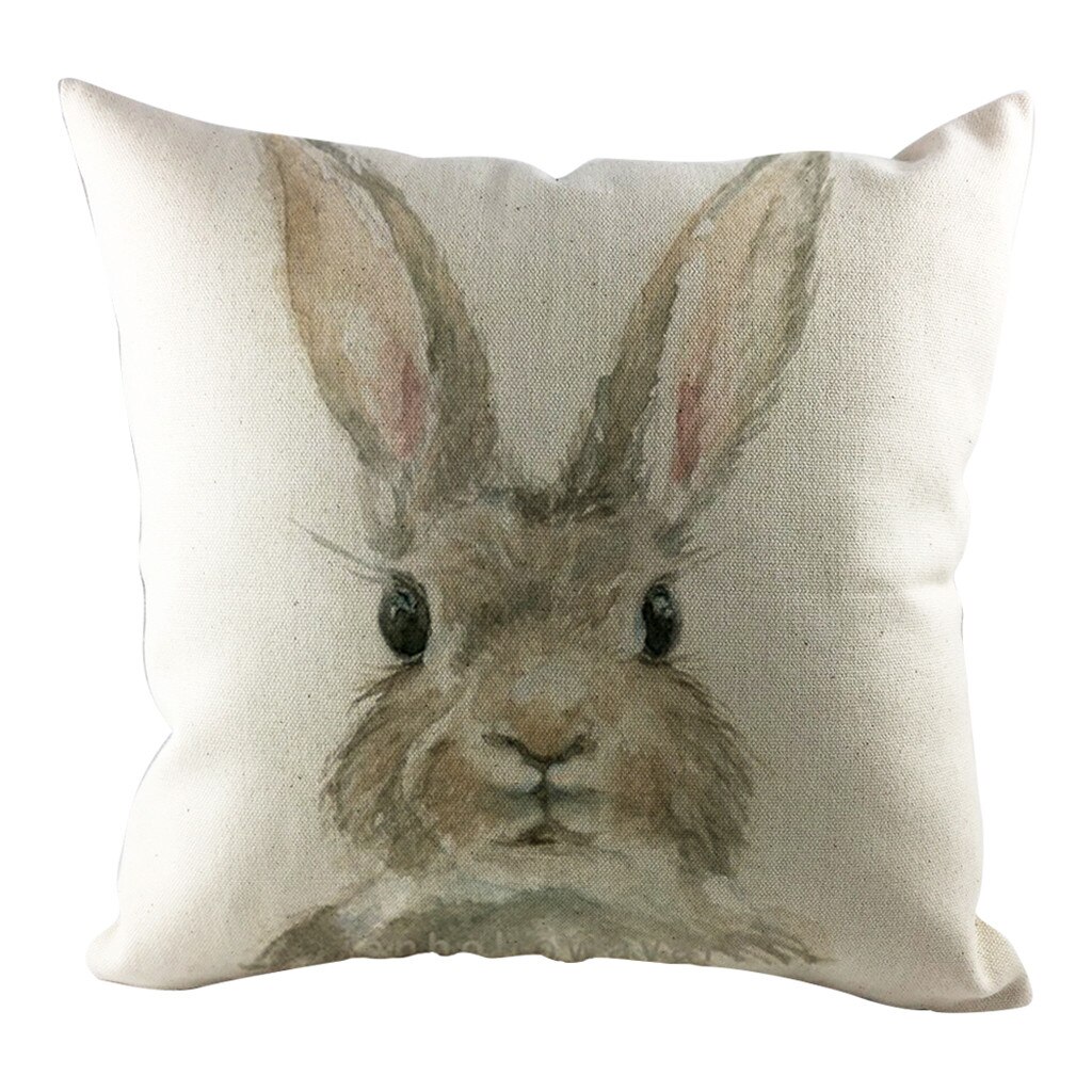 1 Stuks Easter Bunny Print Kussensloop Woonkamer Sofa Decoratie Kussen Wasbare Bibliotheek Cafe Vierkante Kussensloop: B