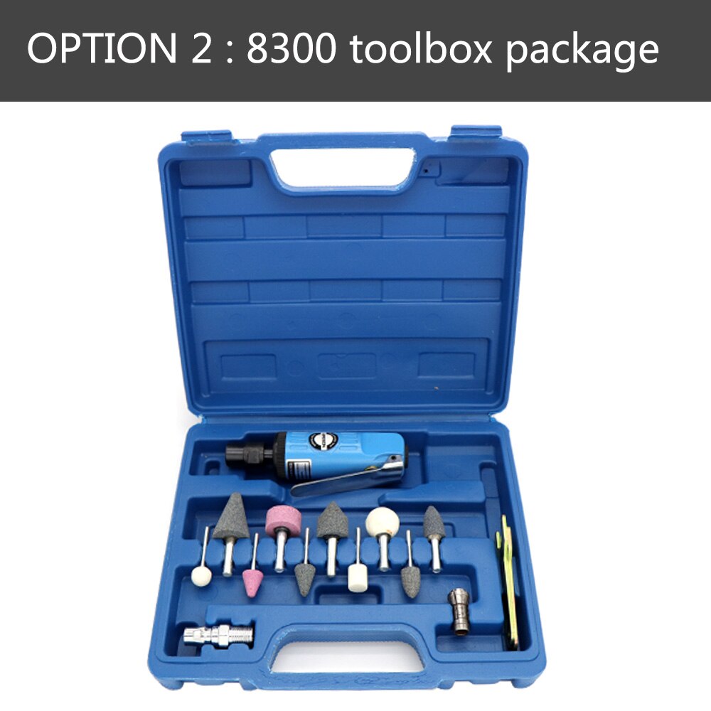 Hifesonhf -8300 blå mini gravering kværn graveringsværktøj pneumatisk værktøj polering maskine værktøjskasse: Hf -8300t
