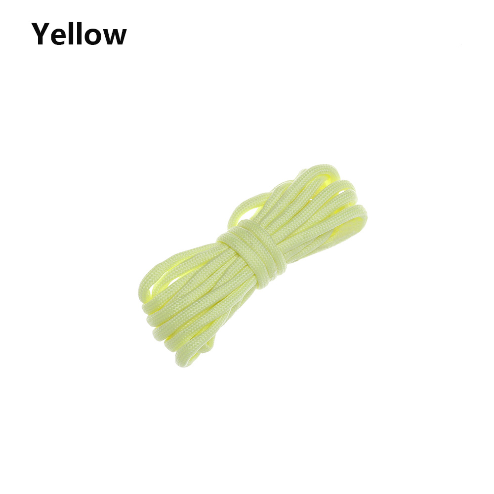 Alta qualità 25/50/100FT metri sopravvivenza Paracord corda luminosa campo bagliore Paracord 550LB 9 fili cordino corde corde all&#39;aperto: yellow / 100FT
