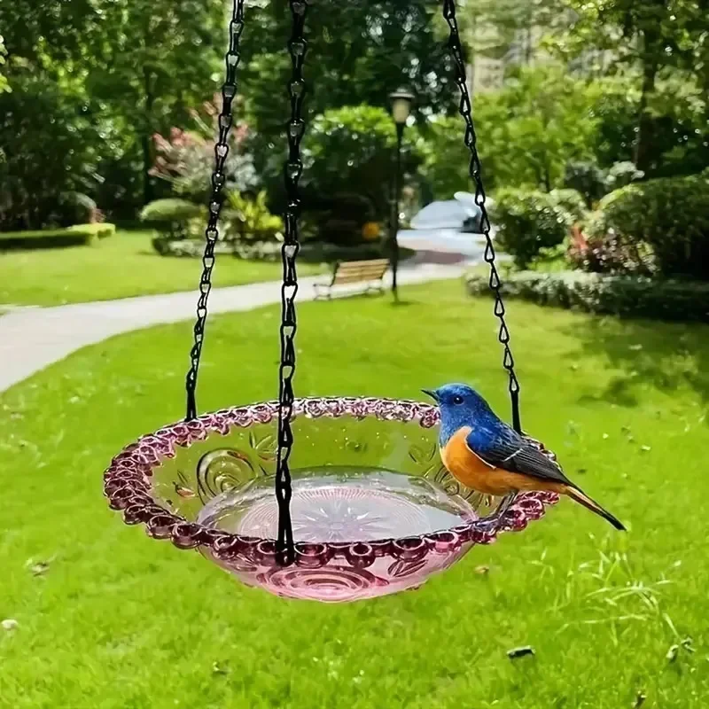 Mangeoire à oiseaux extérieure, bain d'oiseaux, jardin, colibri, balcon, décoration extérieure, fournitures pour animaux de compagnie,: Violet