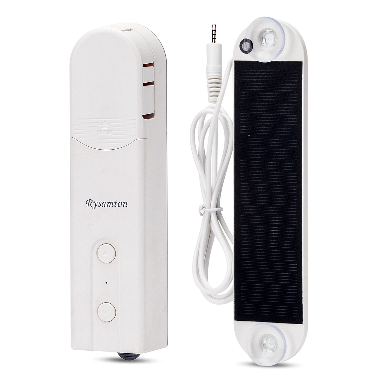 Smart diy motorized roller blinds, stick motor, bluetooth app control, built-in battery, solar panel charging