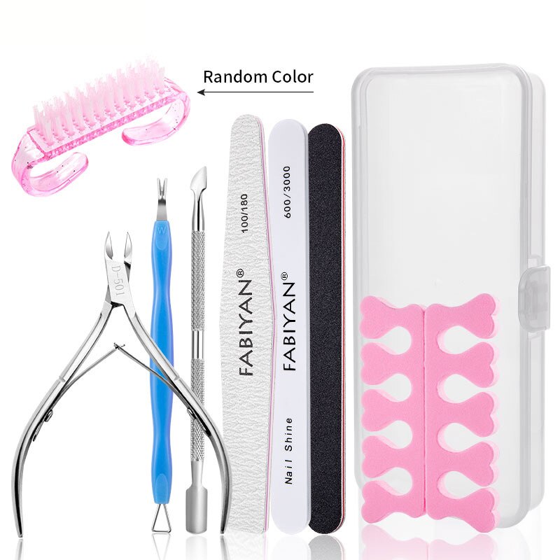 Set de herramientas de exfoliación para manicura tijeras alicates pelador empujar la cutícula cutánea muerta empujador cuchara para cutículas removedor cortador: 9Pcs