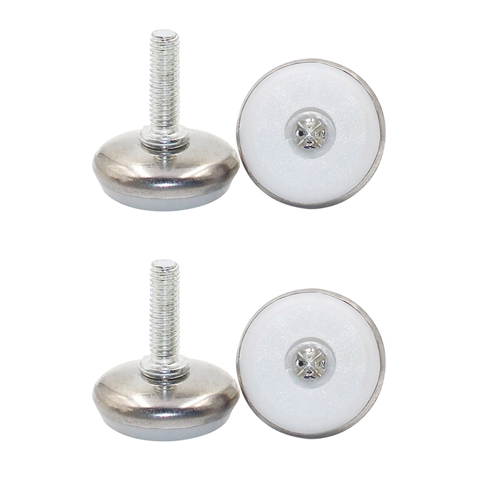 4pcs/pack Threaded Furniture Base Hotel Adjustable Sofa Bed Pad Stainless Steel Easy Install Joint Shockproof Home Non Slip