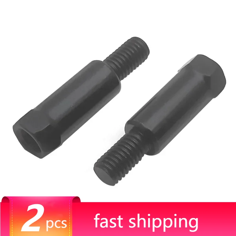 1 paio di adattatori per specchietti retrovisori moto neri argento più lunghi M8 8mm in senso orario anti-orario destra sinistra vite di cambio filettatura