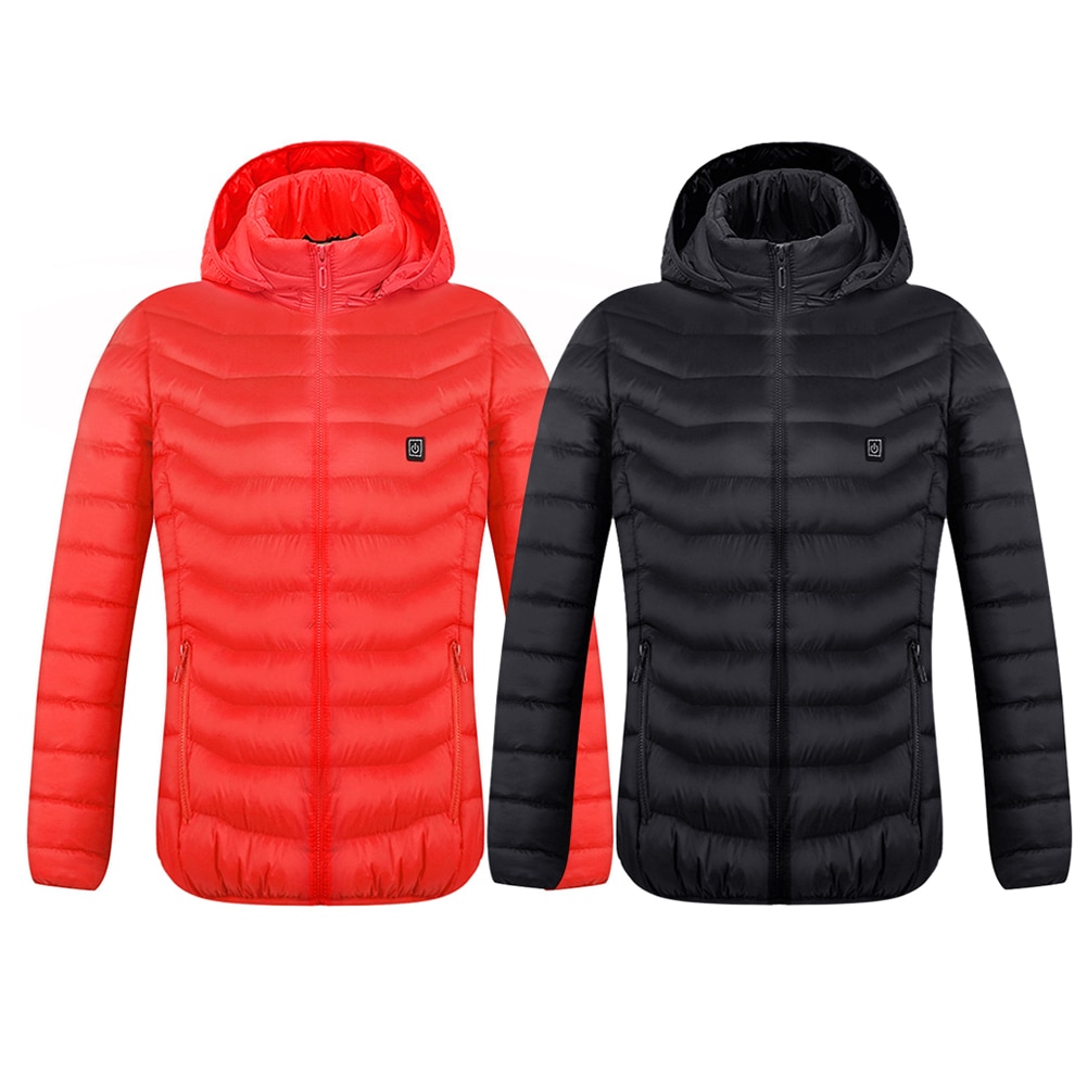 Mannen Vrouwen Outdoor Jas Verwarmde Jassen Vest Jas Usb Elektrische Lange Mouwen Verwarming Hooded Jassen Warm Winter Thermische Kleding
