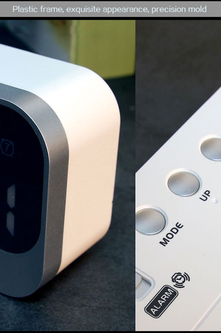 LED Digital Alarm Clock Large Display automatically Adjustable Dimmable Light ,5/6/7-day alarm 3 modes powerful for Home,office