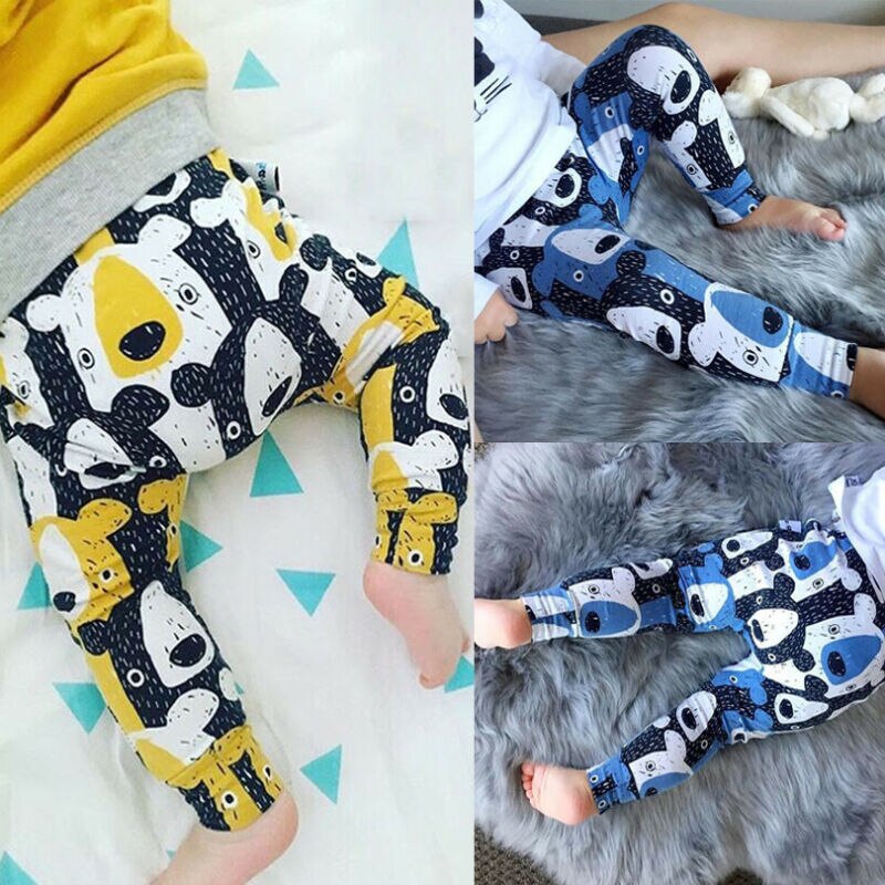 Bebis pojkar flicka tryckta haremsbyxor byxor småbarnsunderdel legging träningsbyxor pp leggings byxor barn fritidsbyxor