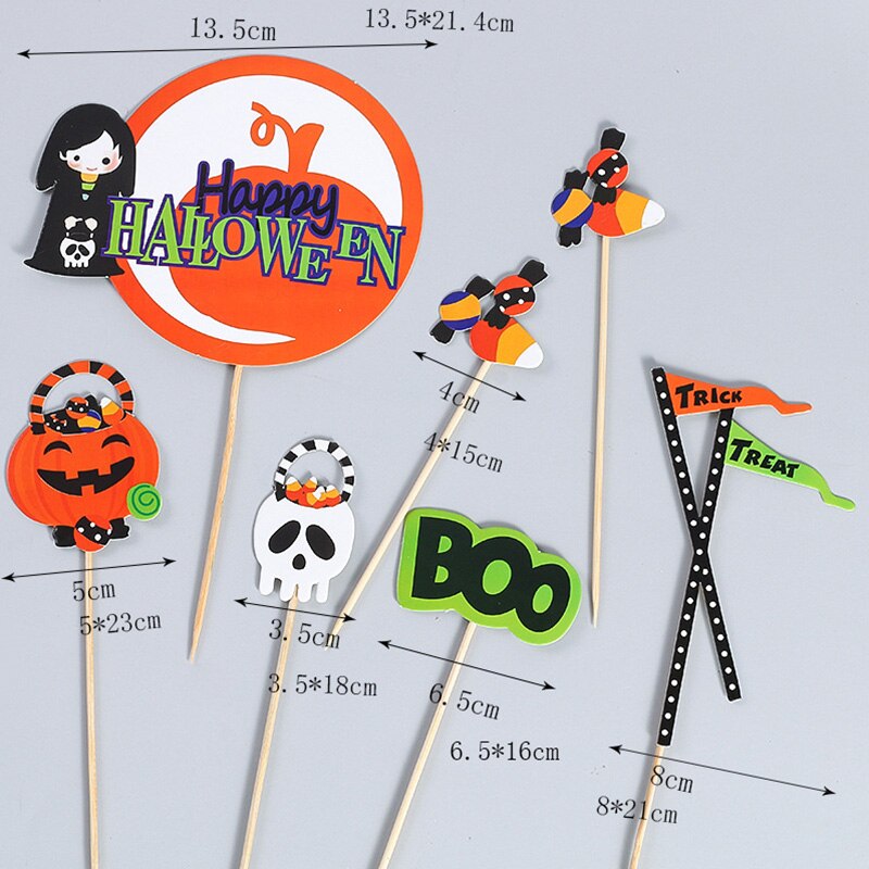 Decoración Para tarta de Halloween, signo de inserción, decoración para de Halloween, decoración para tarta, postre, calabaza