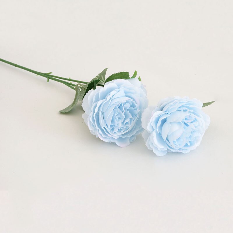Zijde rose kunstmatige pioen roze bloemen kleine bud bruidsboeket home decoratie lange nep bloemen outdoor achtergrond decoratieve: 3