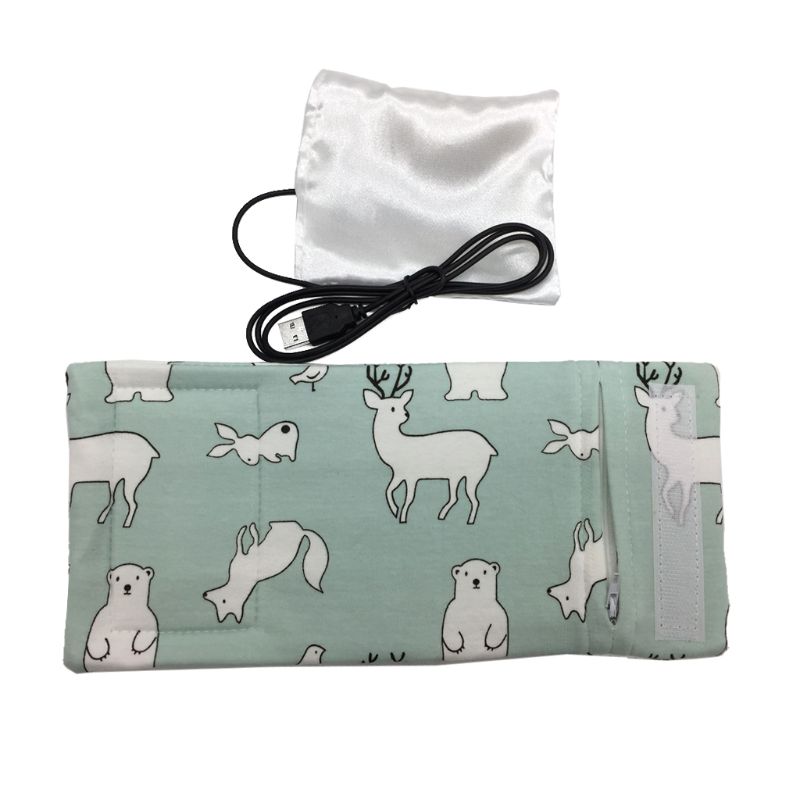 10 väriä matka rattaiden laukku usb maidon vedenlämmitin eristetty laukku vauvan imetyspullon lämmitin 28.0cm*13cm