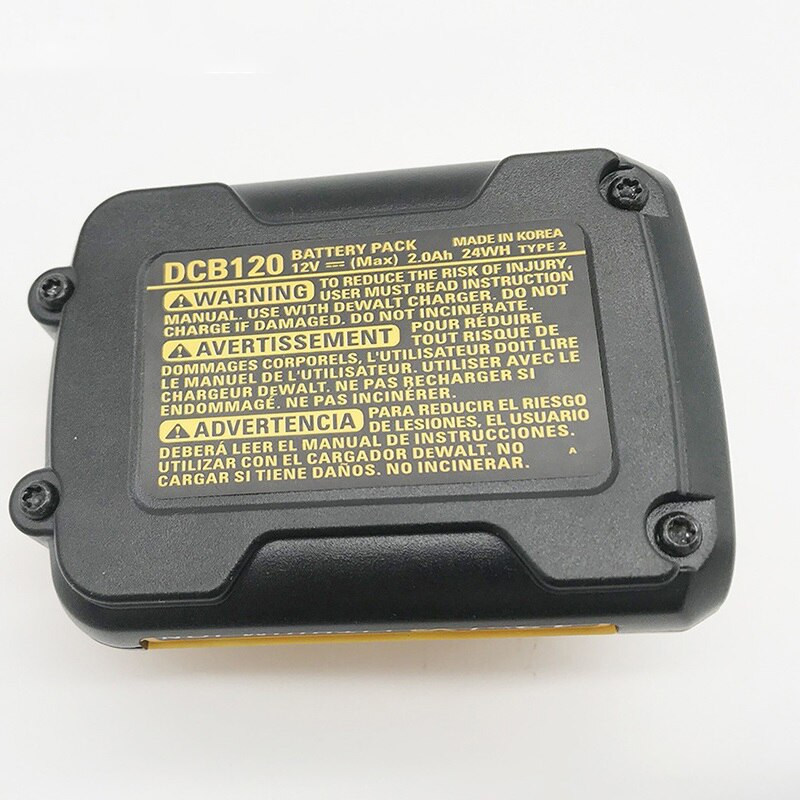 Ersättning för dewalt dcb 120 litiumjonbatterier 12v 3ah 4ah batteri dcb 123 dcb 125 dcb 124 dcb 122 dcd 710 elverktygsbatteri