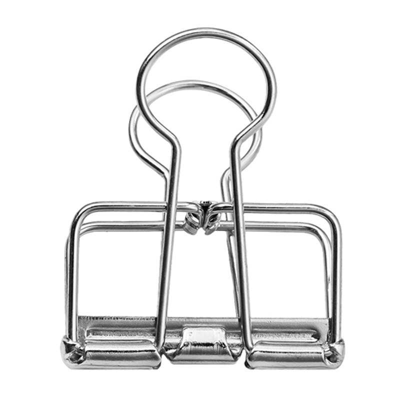 Dailylike 1PC Colorful Binder Clip Creasing Edges Metal Clip File Clips for School Office Medium Paper Clip Bookbinding Tool: O