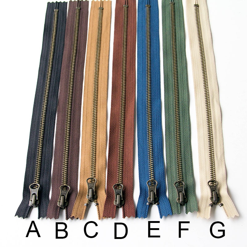 1 stücke YKK 5 # Metall Bronze- Reißverschluss nah dran-Ende Auto sperren DIY Tasche Geldbörse Stiefel Zipppers Bekleidungs Zubehör