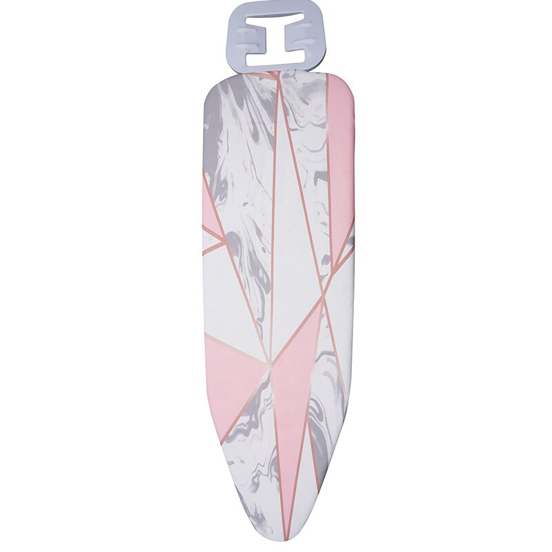 Colorful Marble Cloth Ironing Board Cover Heat Resistant Padded Case Washable Cotton Printed Ironing Cleaner Household Supplies: Pink