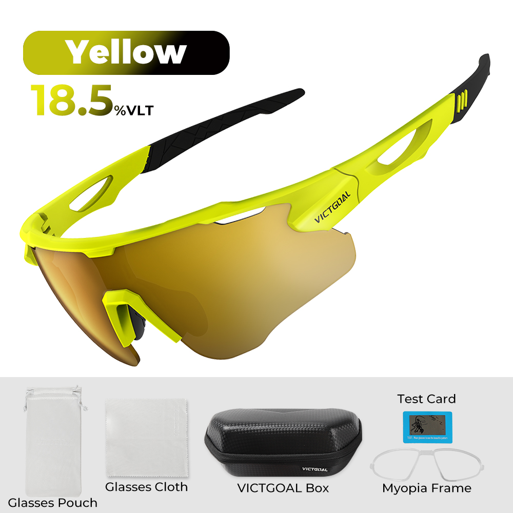 VICTGOAL Gepolariseerde bril Fietszonnebril UV400 Sport MTB Bergwegfiets TR90 Brillen Fietsbril Rijden Vissen: green