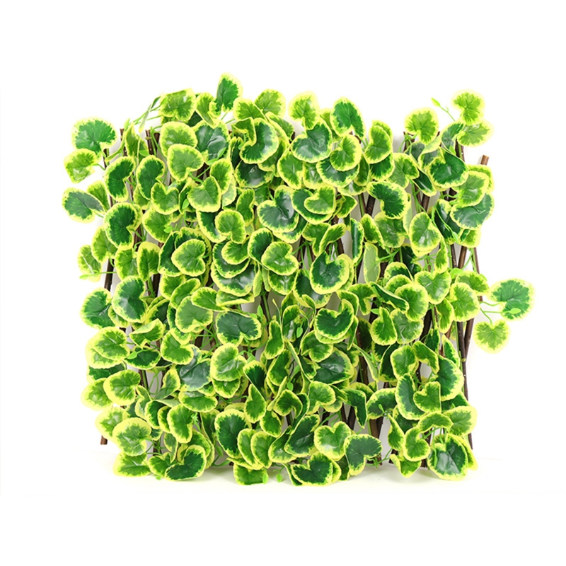 Garden Expandable Fence Privacy Screen for Balcony Patio Outdoor Decorative Faux Ivy Fencing Panel Artificial Hedges