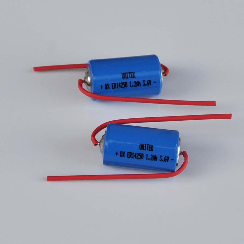 16 STKS ER14250 1/2AA 3.6 V liSOCL2 lithiumbatterij primaire ER 14250 1/2 AA cell 1200 mah lassen pin naald voor gas water meter