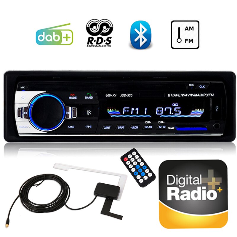 FM AM Audio MP3 Autoradio Car Radio Bluetooth USB SD Card Slot LCD Dispaly radio cassette player 1 DIN DAB+ RDS Car Stereo