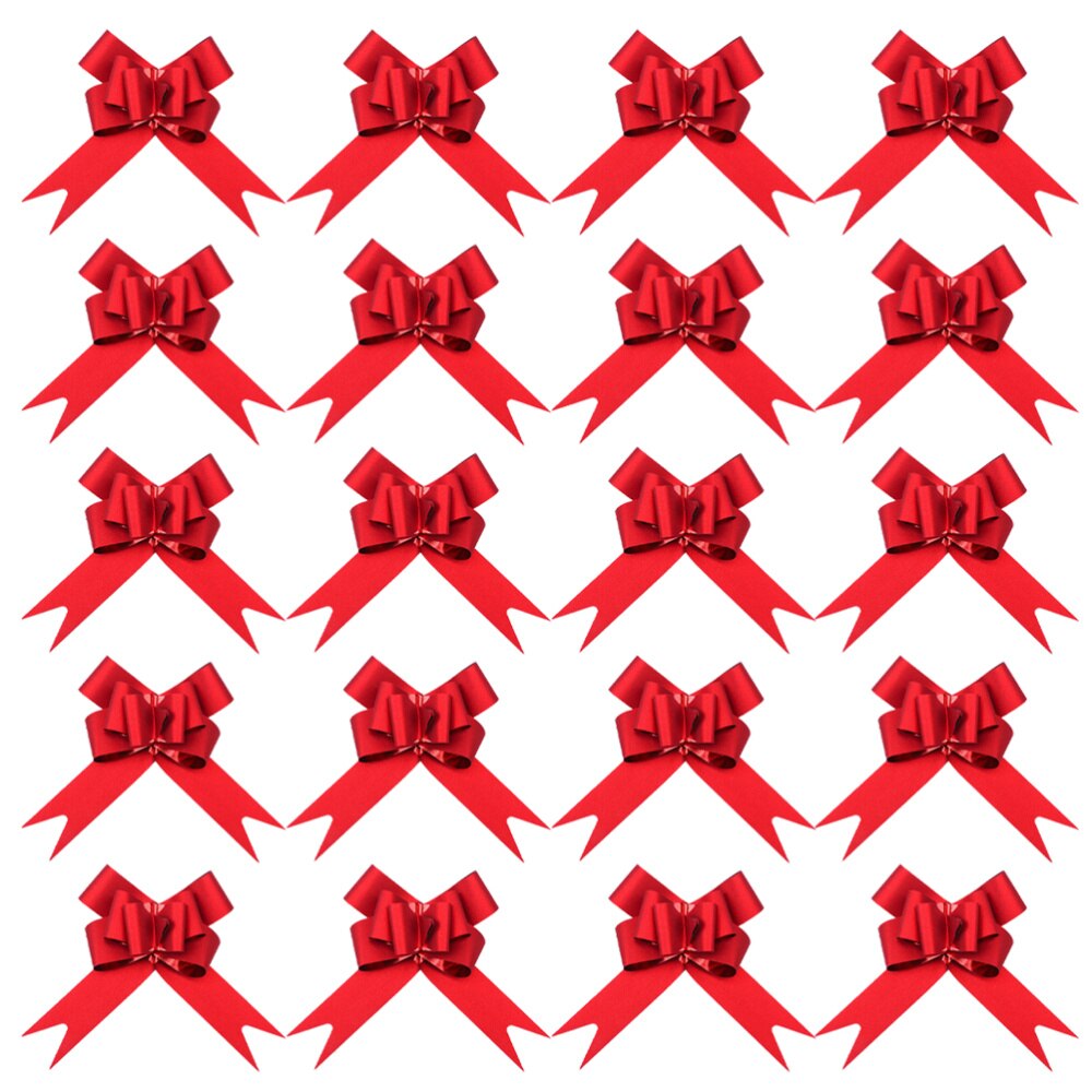 50 stuks 9cm prachtige trekstrikken met sneeuwvlokpatroon kerstdecoratieve trekstrikken doos trekstrikken striklint (re: Rood 2