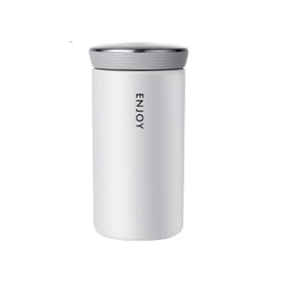 350ml termokander kaffekrus kop rustfri stål vakuumkolber rejse termisk isoleret vandflaske tumbler thermo cafe: Hvid