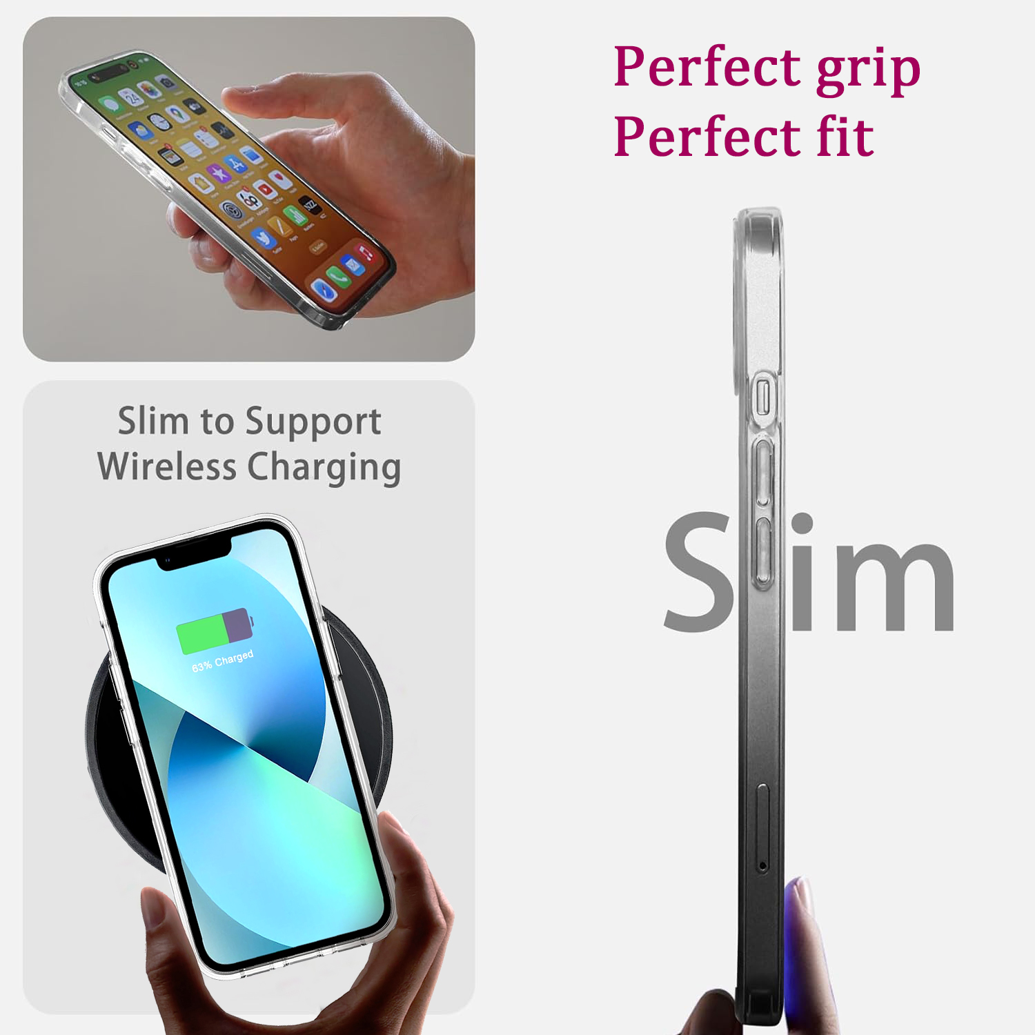 Przezroczyste etui na telefon iPhone 6 6S 7 8 11 12 13 14 SE X XR Xs Max 2020 2022 mini zawodowiec plus TPU Silikonowe Plecki