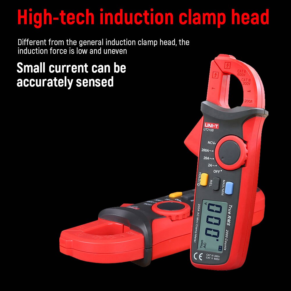 UNI-T UT210A B C D E Stroomtang Circuit Power Detectie Tester Auto Range Multimeter Dc/Ac Stroom Spanning instrumenten Bz