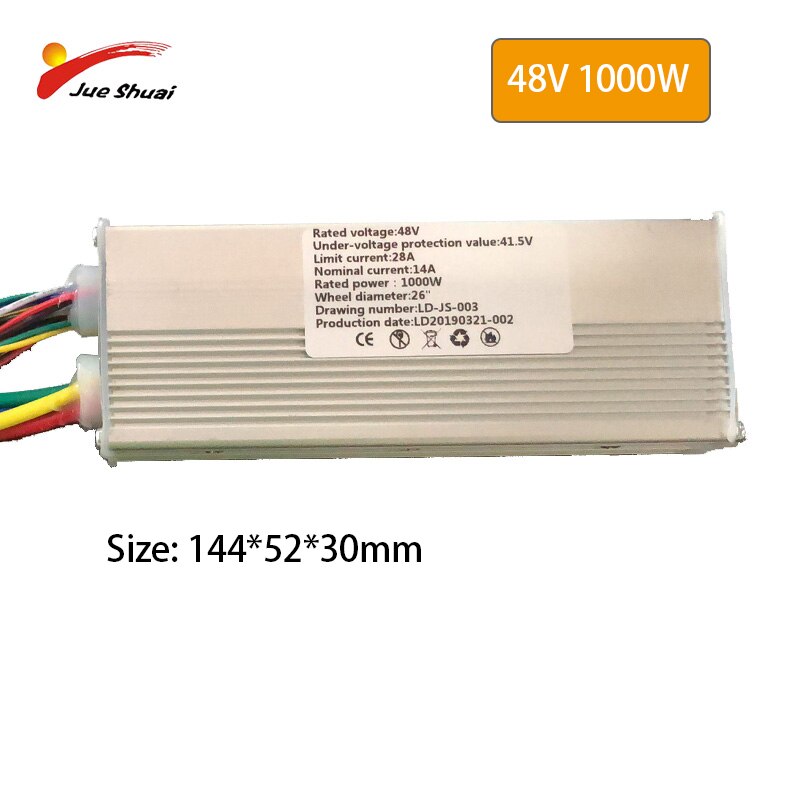 Js 36V 48V Elektrische Fiets Controller Ebike Sensorless Controller 250W 350W 500W 1000W 1500W Controller Sinewave Dc E Bike Motor