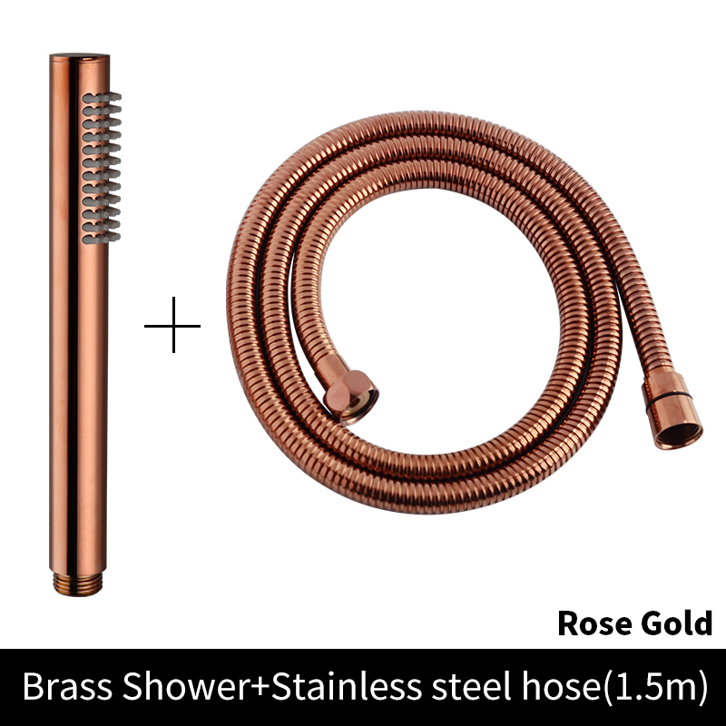 Durcheinander-Duschkopf, wassersparend, für Badezimmer, Handbrause, Sprühgerät-einstellen, Schwarz/Weiß/RoséGold/Badesprinkler aus gebürstetem Nickel/Chrom: MULTI